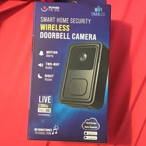 Black Wireless Doorbell Camera